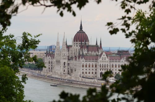 Parliament Building by the River in Budapest 