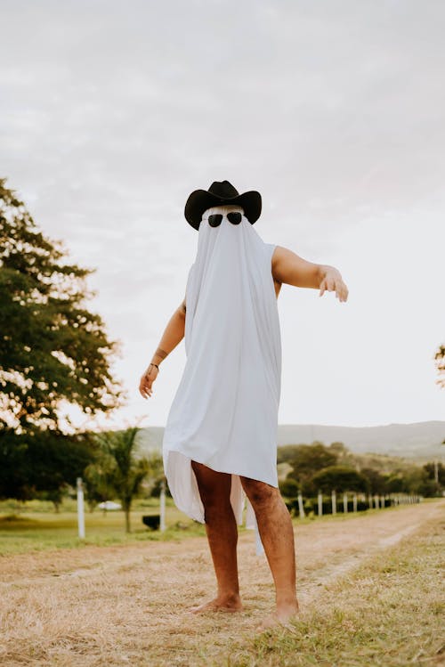 Ghost Cowboy in Sunglasses Haunting the Countryside
