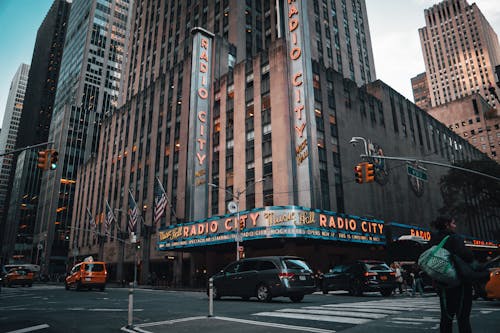 Entrance to the Radio City Music Hall Theater in New York