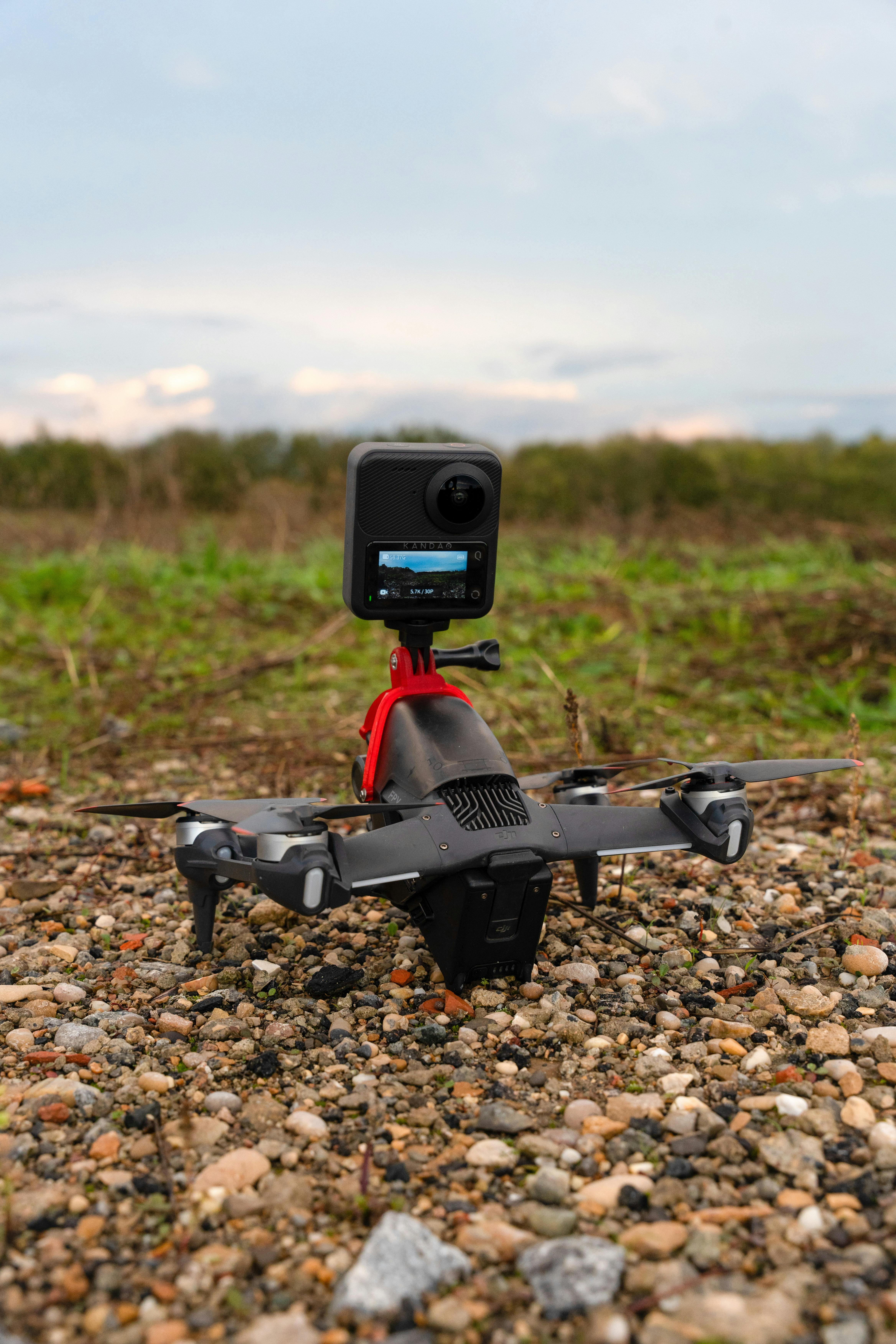 Drone with Mounted Action Camera · Free Stock Photo