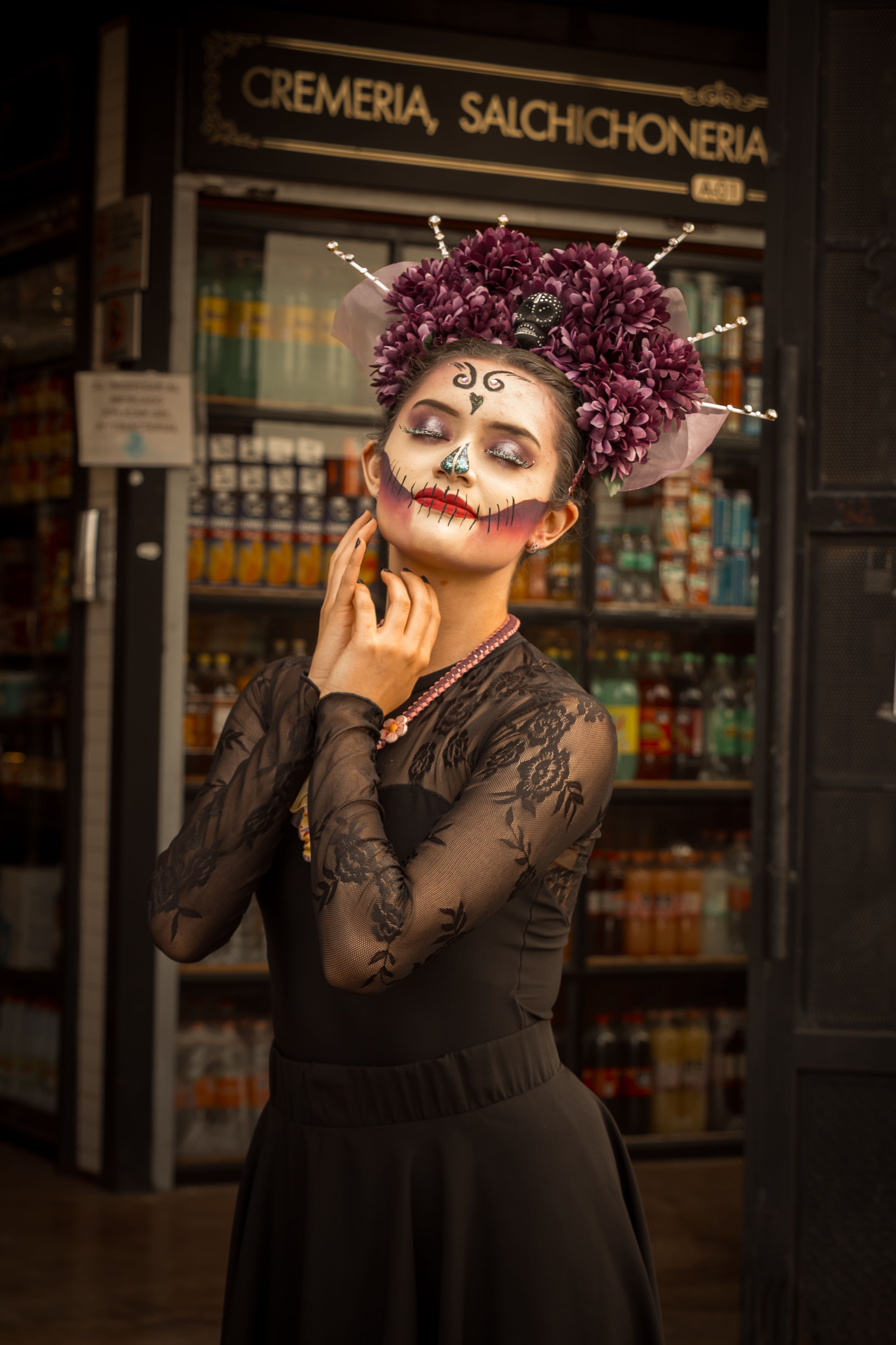black dress day of the dead COSTUME RENTAL: I76 Day of the Dead Senorita 5pc Med/Large  Woodbridge  Costume Rentals