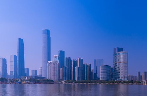 Free Stunning skyline of Guangzhou featuring skyscrapers and the river at daytime. Stock Photo