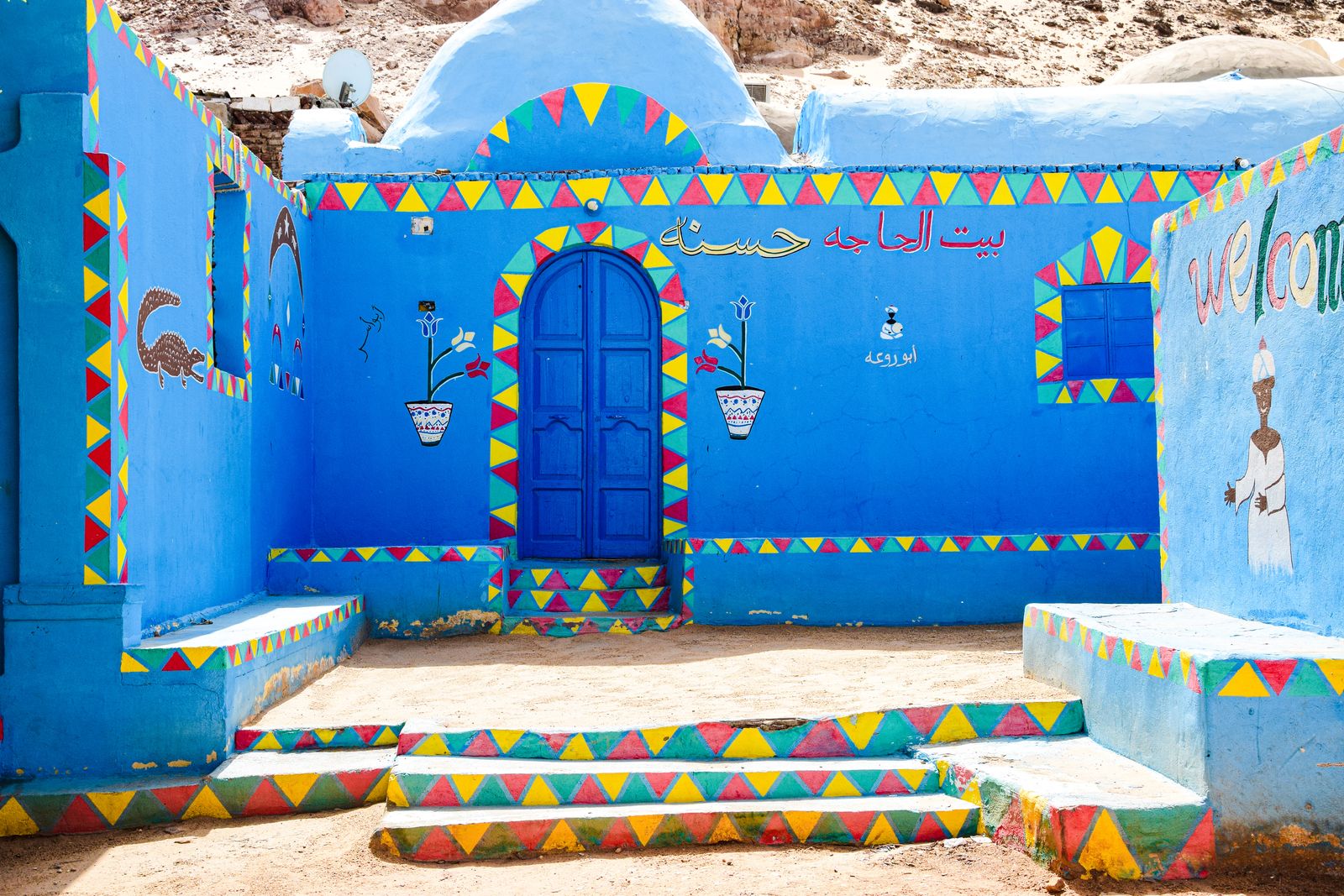 The blue doorway paint by numbers