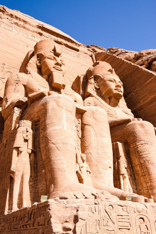 Statues of Ramesses II at the Entrance to the Great Temple at Abu Simbel