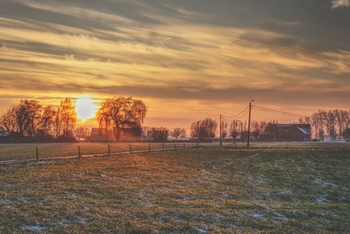 Fotos de stock gratuitas de amanecer, anochecer, granja