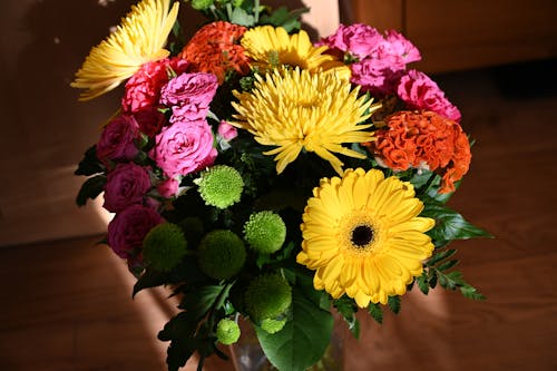 Close-up of a Multi Colored Bouquet