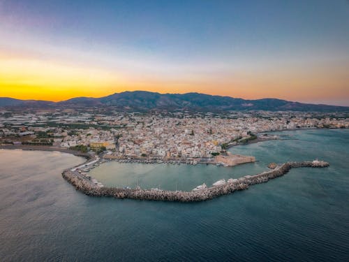 Ierapetra City on Sea Coast on Crete in Greece