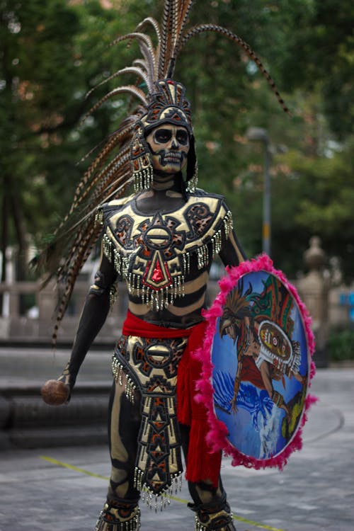 Man Wearing a Mexican Warrior Costume · Free Stock Photo