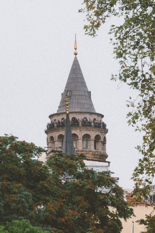 bina cephesi, dikey atış, galata kulesi içeren Ücretsiz stok fotoğraf