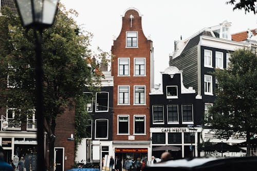 Facade of Buildings in Amsterdam, the Netherlands 