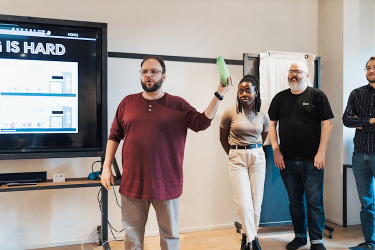 Man Giving A Presentation At Work 