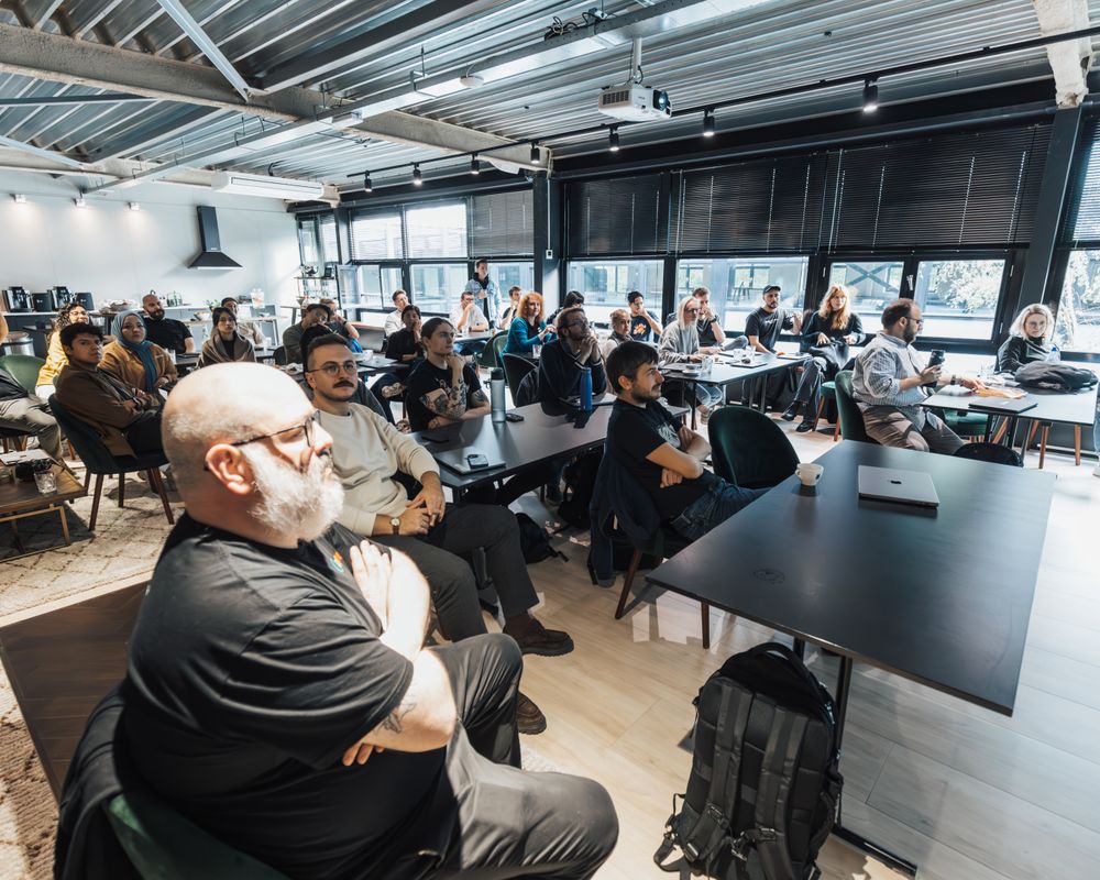 Group of professionals attentively listening in a corporate training session