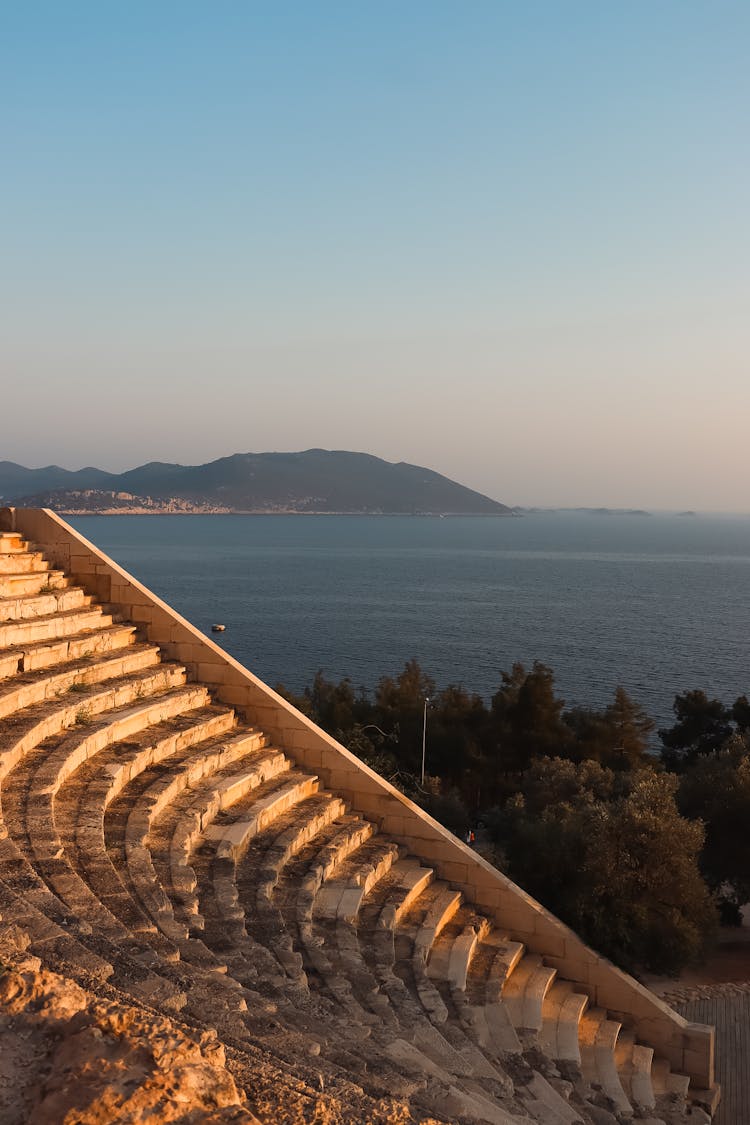 Ancient Theater On Sea Coast