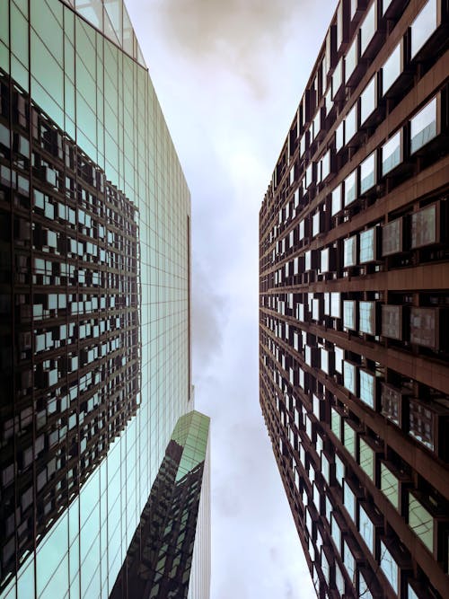 Low Angle View of Office Buildings 