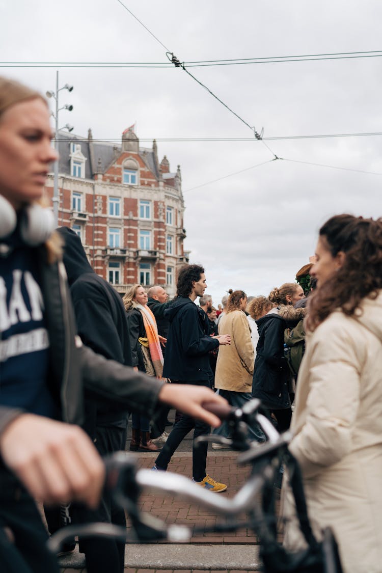 Pedestrians On Street