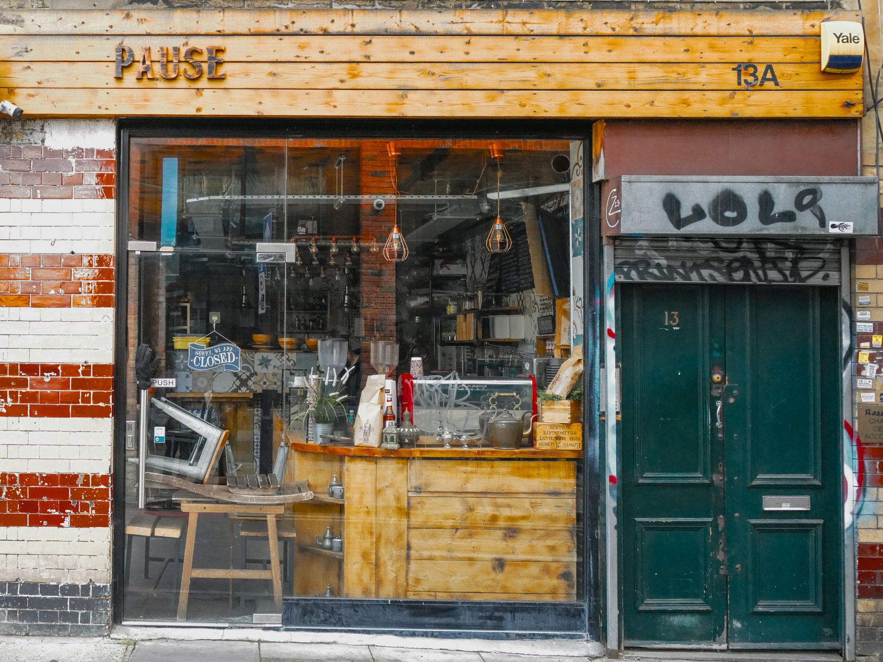 Londra'da bir kafe tezgahı