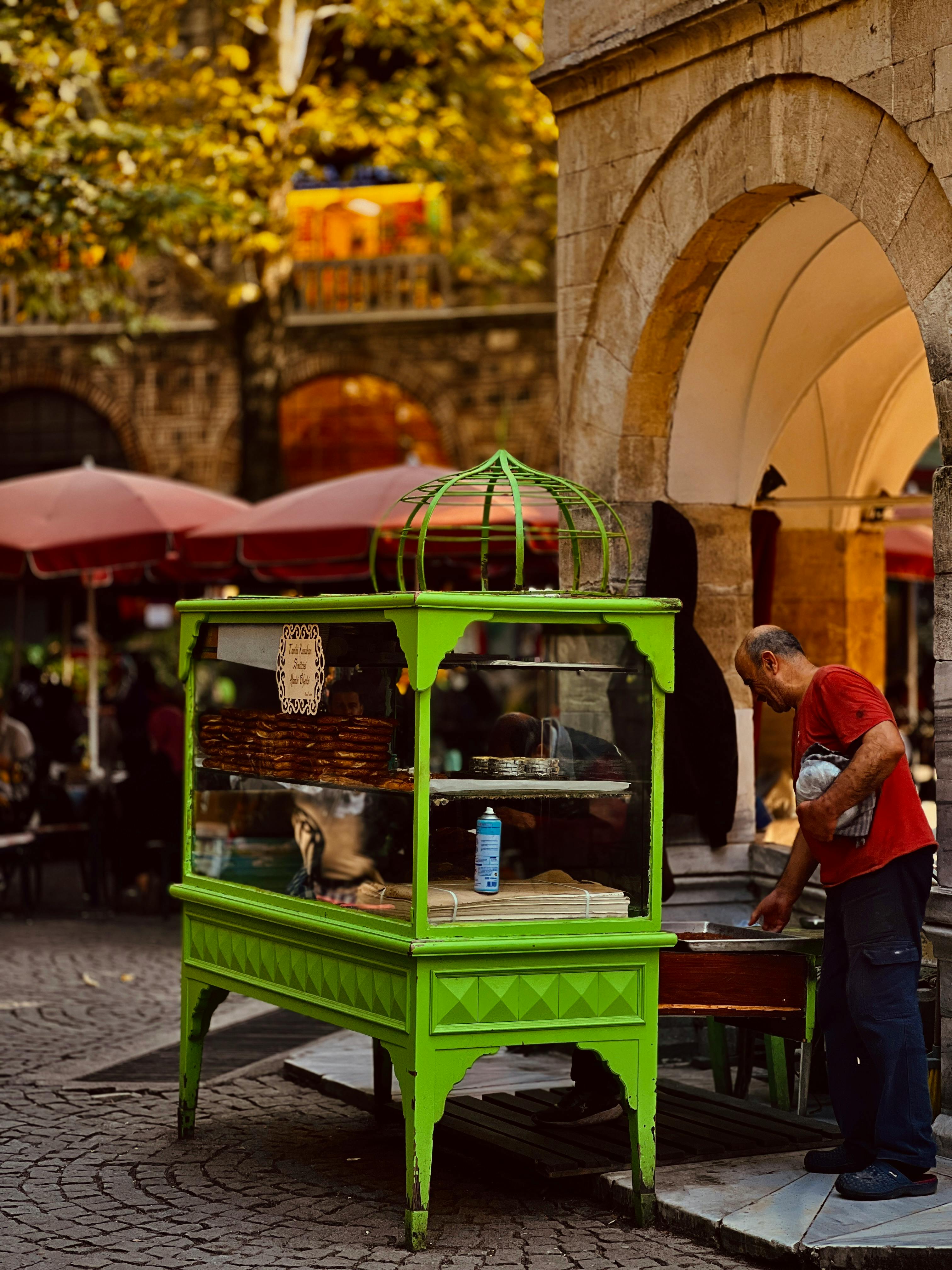 food stand in town in turkey