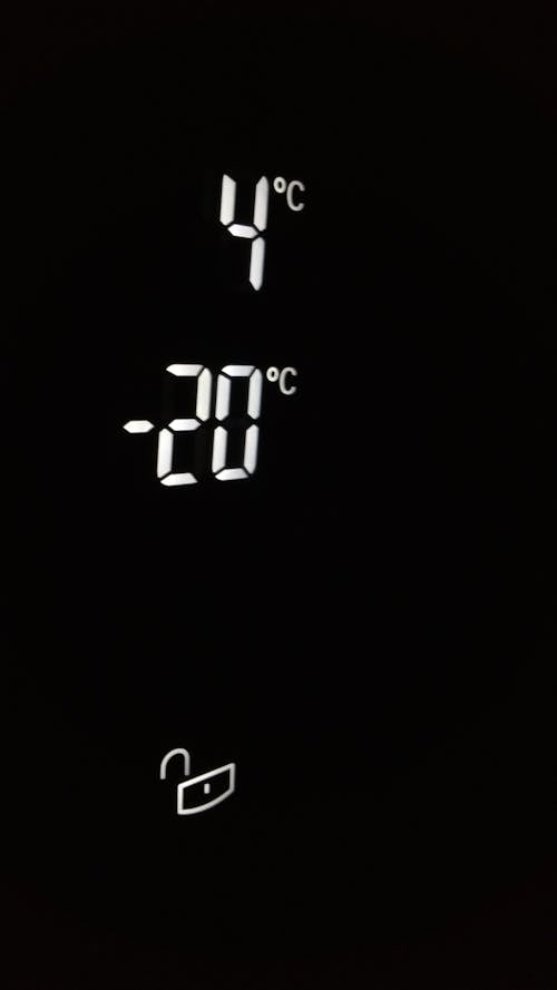Free Digital Device Showing Negative 20 Degrees Stock Photo