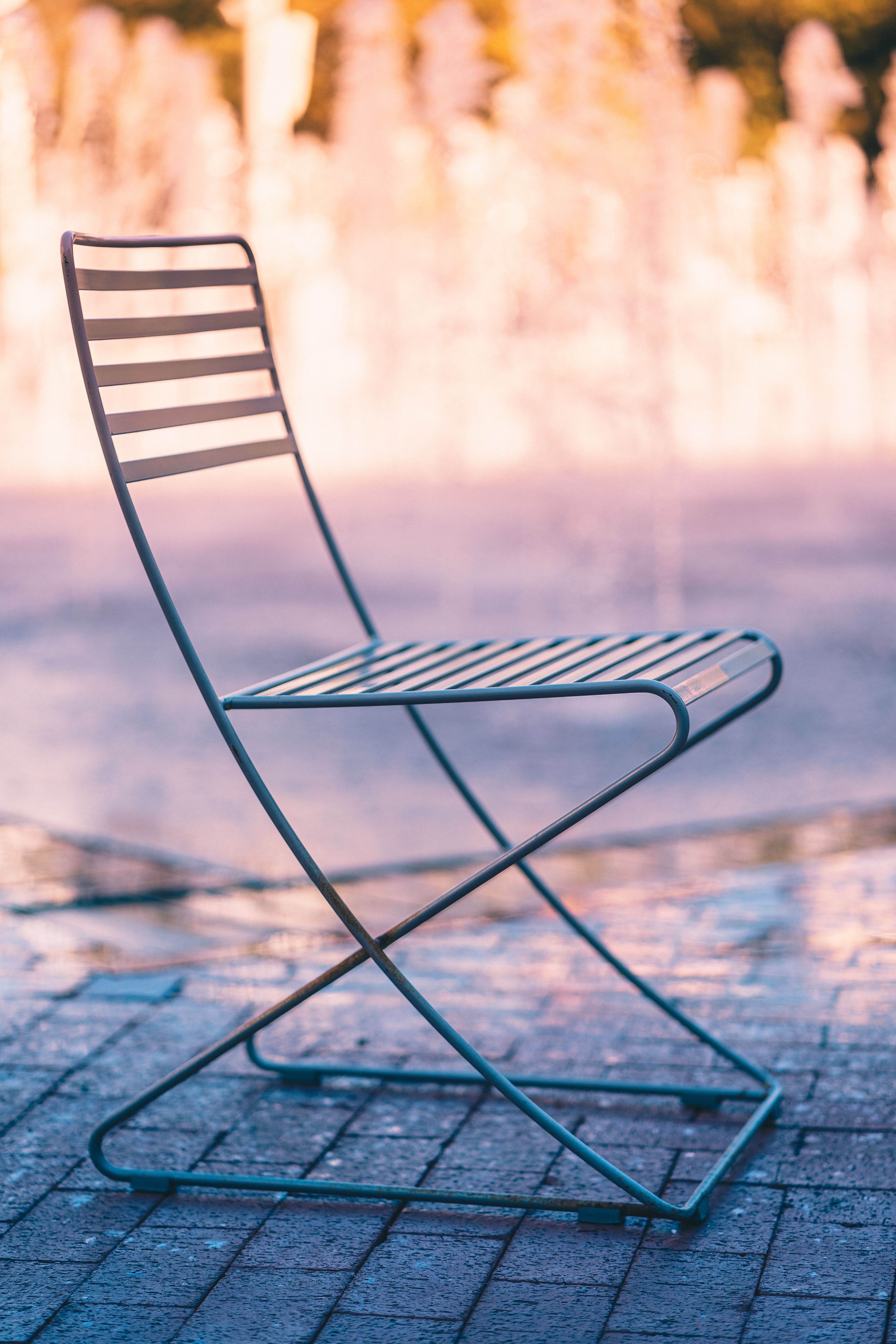 Steel Chair on a Street · Free Stock Photo