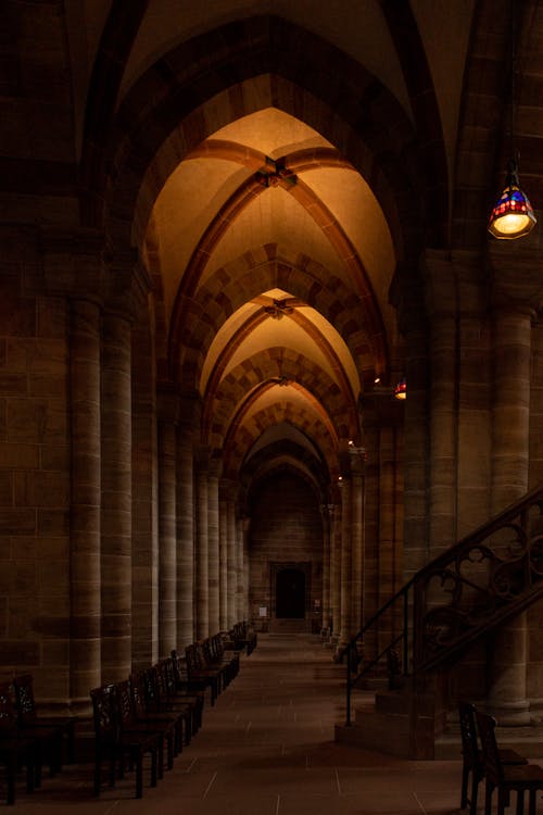 Vintage Colonnade around Corridor