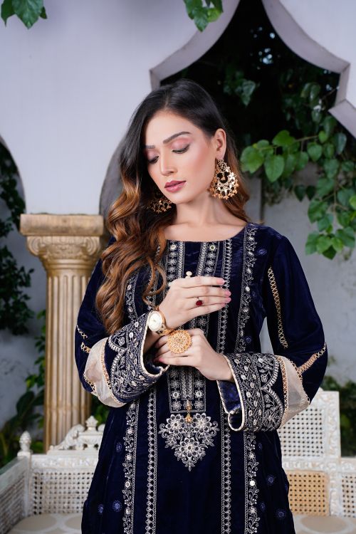 Free A beautiful Pakistani model in a stylish traditional dress, adorned with jewelry, posing elegantly indoors. Stock Photo