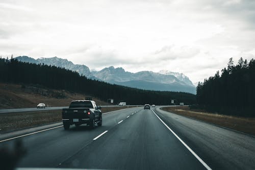 The road through the great Canadian rockies