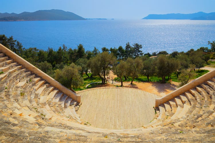 Ancient Theater On Sea Coast