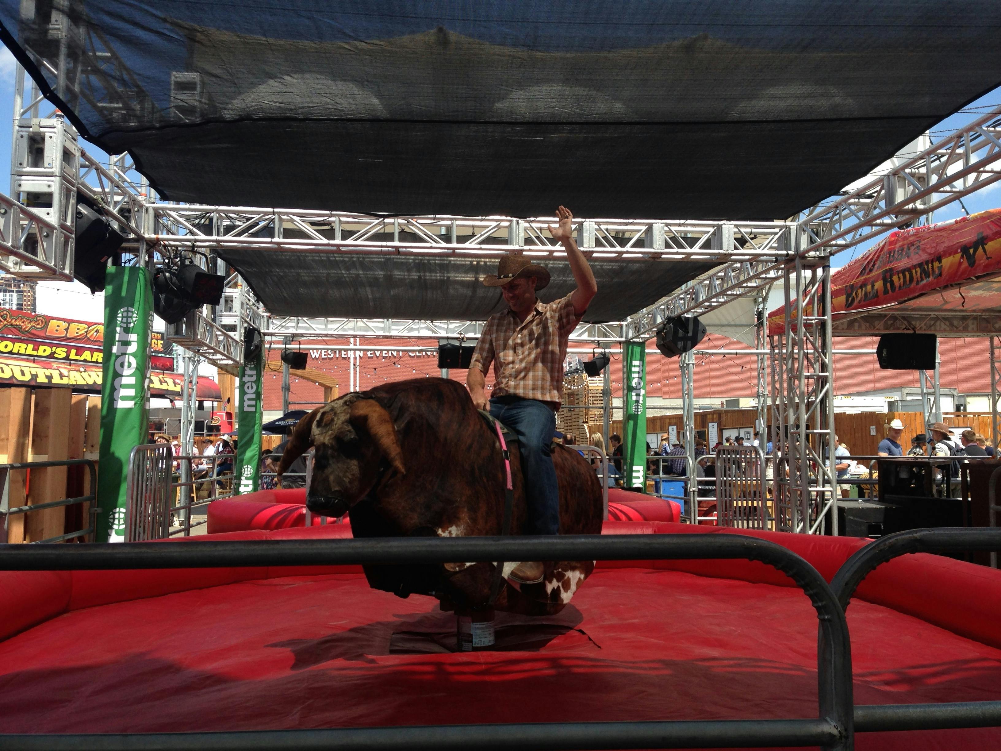Free stock photo of calgary stampede, cowboy, mechanical bull