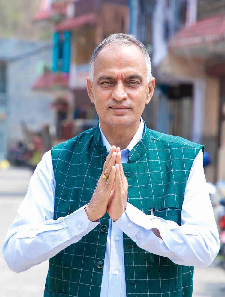 Man Doing Namaste Gesture