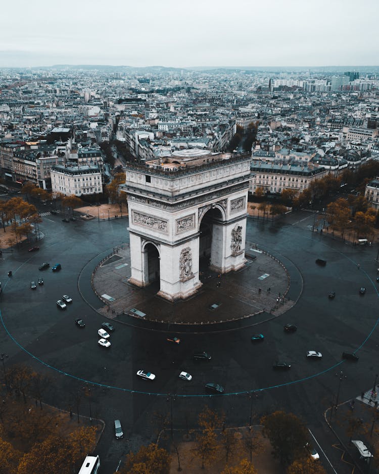 Arc De Triomphe In Paris, France