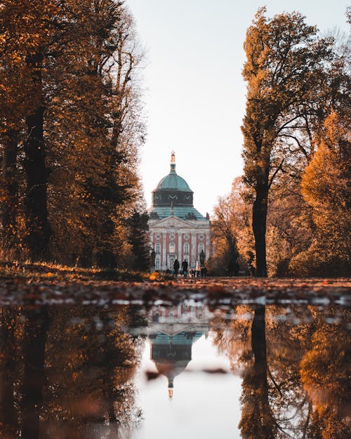 New Palace by Pond in Potsdam, Germany