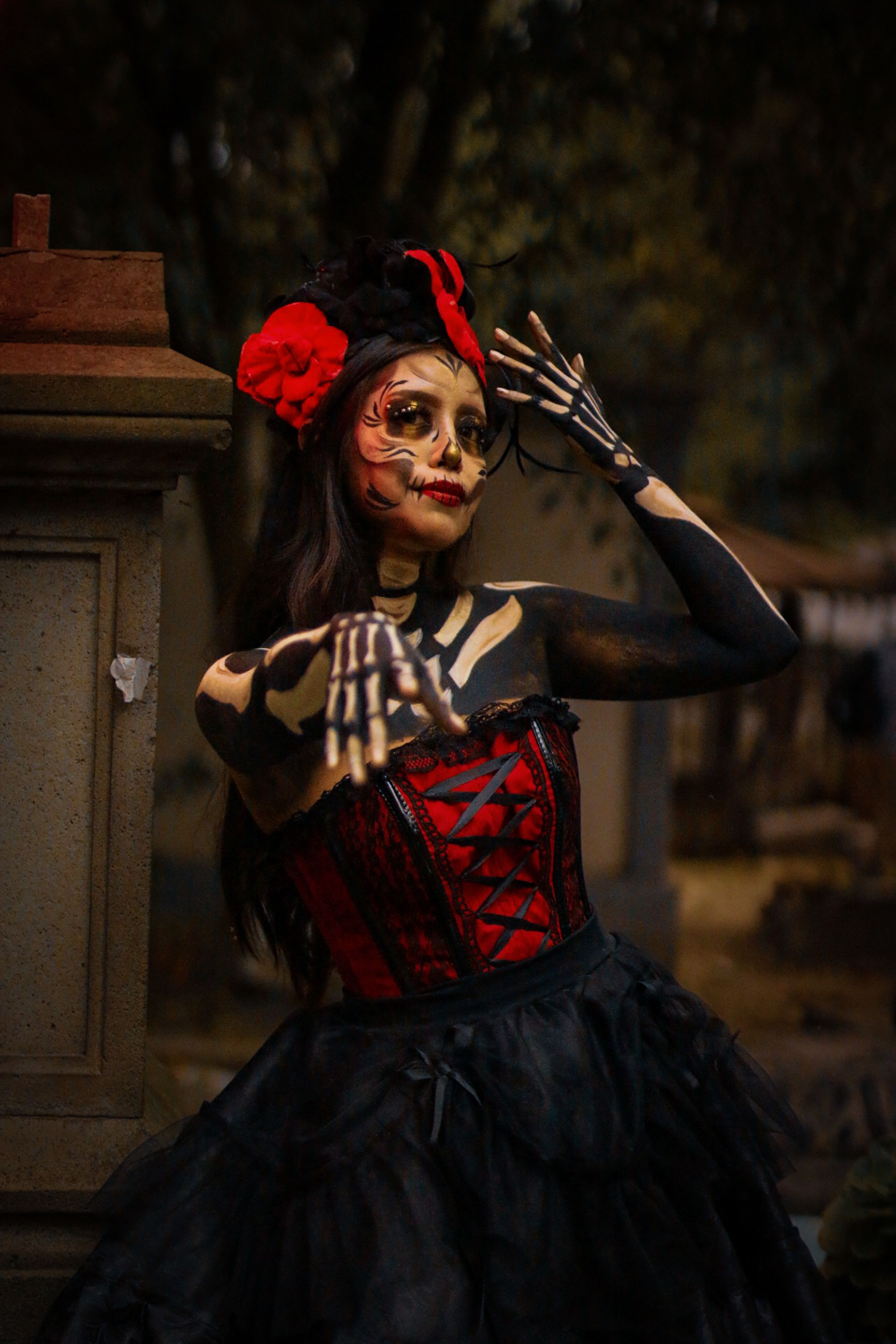 chinese dress ladies Day Of The Dead Senorita Costume Mexican Zombie Ladies Halloween Fancy main image 1