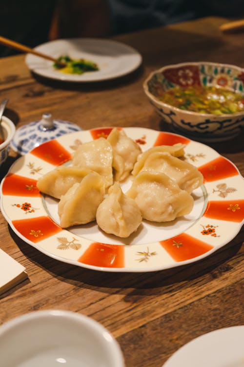 Dumplings on a Plate 