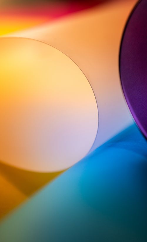 Free Colorful abstract composition featuring overlapping circular shapes with vibrant hues. Stock Photo