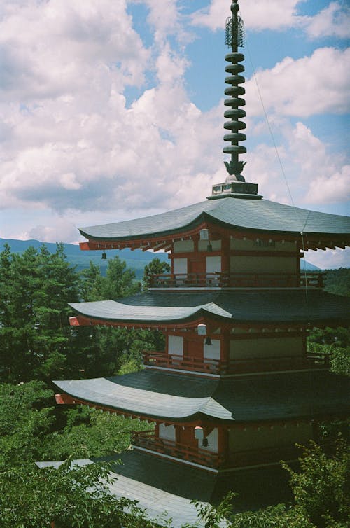 The Chureito Pagoda in Fujiyoshida, Japan 