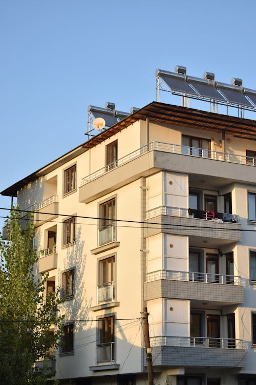 Corner of Building with Apartments