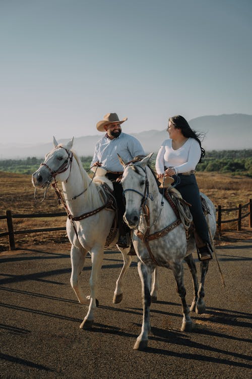 Couple Riding on Horses