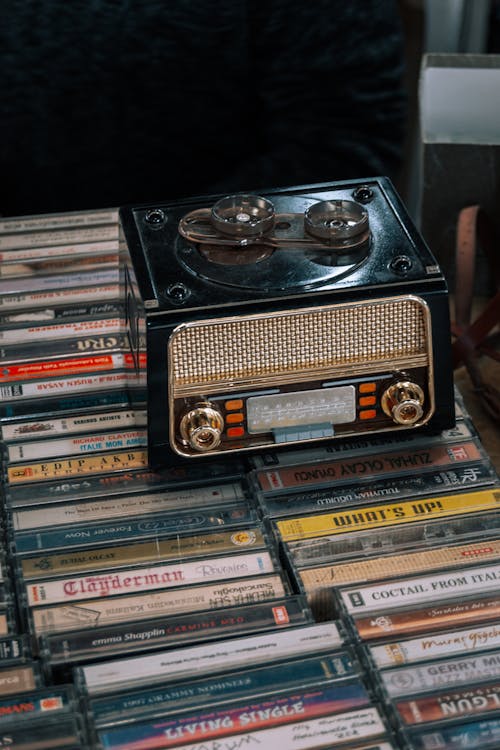 A Vintage Radio and a Bunch of Cassettes 