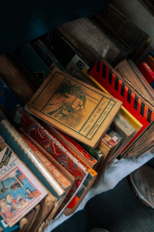 Old Books on a Market Stall 