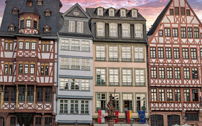 Romer Romerberg Frankfurt Germany medieval half-timbered Old Town