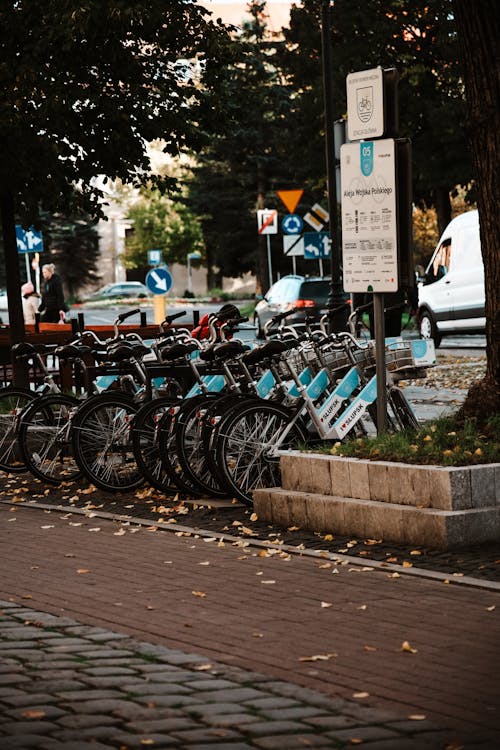 Stand With City Rental Bikes in Slupsk
