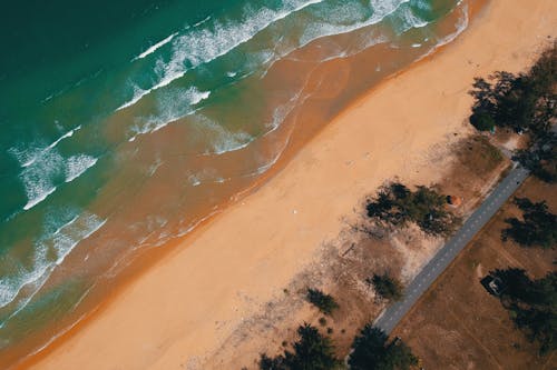 Aerial Photography Of Seashore