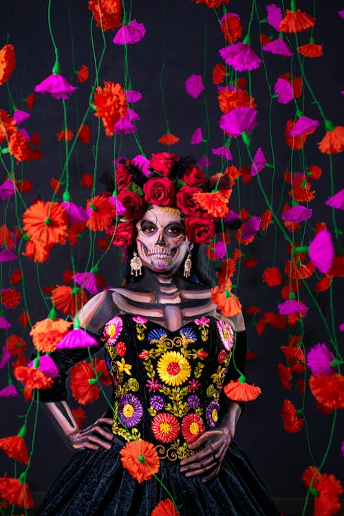 Immagine gratuita di catrina, copricapo, costume