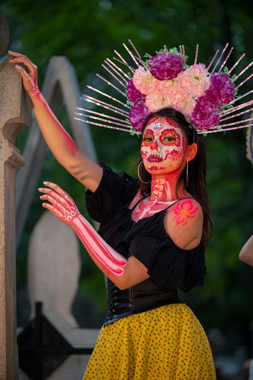 dia de los muertos, フラワーズ, メキシコ文化の無料の写真素材