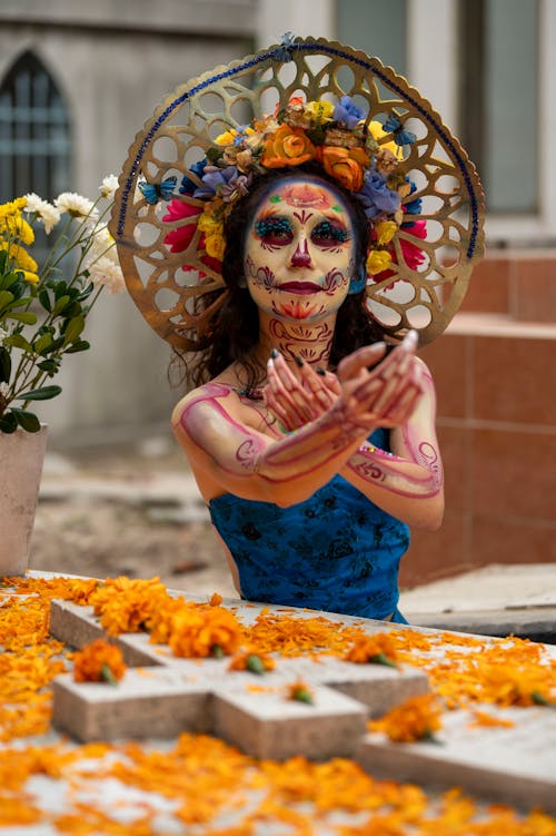 Kostnadsfri bild av blommor, catrina, dia de muertos