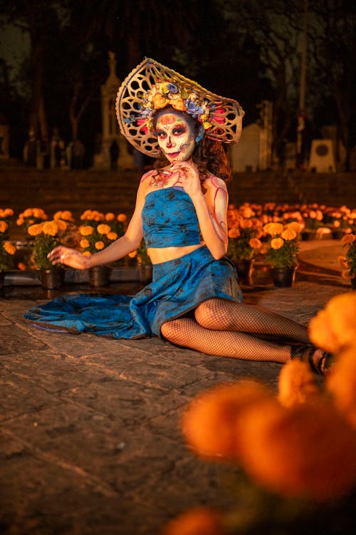 Kostnadsfri bild av blommor, catrina, dia de muertos