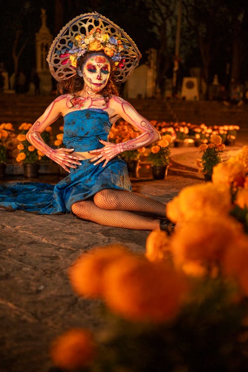 Kostnadsfri bild av blommor, catrina, dia de muertos