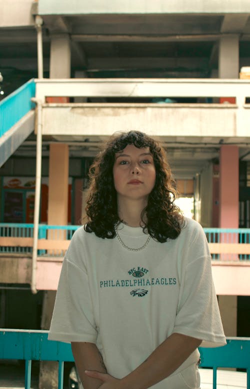 Woman in White T-Shirt