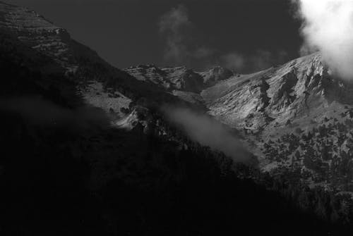 Immagine gratuita di bellezza, bianco e nero, catena montuosa