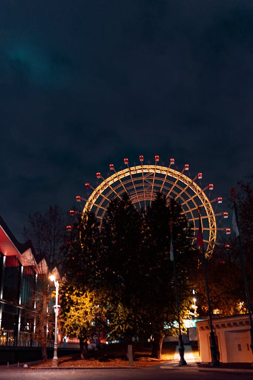 Kostenloses Stock Foto zu gebäude außen, messegelände, riesenrad